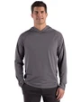 Cutter & Buck Prospect Epic Confidence Recycled Mens Big & Tall Hooded Pullover Elemental Grey Front