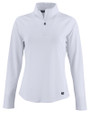 Cutter & Buck Prospect Epic Confidence Recycled Textured Stretch Womens Quarter Zip White Mannequin