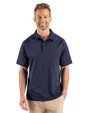 Cutter & Buck Prospect Epic Confidence Recycled Textured Stretch Mens Big & Tall Sport Polo Navy Blue Front