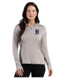 Detroit Tigers Cutter & Buck Forge Epic Confidence Recycled Womens Quarter Zip Polished Heather Front