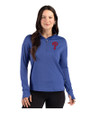 Philadelphia Phillies Cutter & Buck Forge Epic Confidence Recycled Womens Quarter Zip Tour Blue Heather Front
