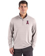 Los Angeles Angels Cutter & Buck Forge Epic Confidence Recycled Mens Quarter Zip Polished Heather Front