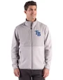 Tampa Bay Rays Cutter & Buck Hunts Point Epic Comfort Recycled Fleece Mens Hybrid Jacket Polished Medium Gray Front