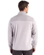 Tampa Bay Rays Cutter & Buck Hunts Point Epic Comfort Recycled Fleece Mens Hybrid Jacket Polished Medium Gray Back