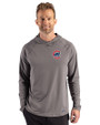 Chicago Cubs Cutter & Buck Prospect Epic Confidence Recycled Mens Big & Tall Hooded Pullover Elemental Grey Front