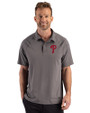 Philadelphia Phillies Cutter & Buck Prospect Epic Confidence Recycled Textured Stretch Mens Big & Tall Sport Polo Elemental Grey Front