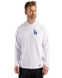 Los Angeles Dodgers Cutter & Buck Prospect Epic Confidence Recycled Mens Hooded Pullover White Front