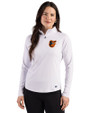 Baltimore Orioles Cutter & Buck Prospect Epic Confidence Recycled Textured Stretch Womens Quarter Zip White Front