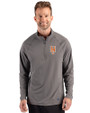 New York Mets Cutter & Buck Prospect Epic Confidence Recycled Textured Stretch Mens Quarter Zip Elemental Grey Front