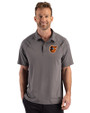 Baltimore Orioles Cutter & Buck Prospect Epic Confidence Recycled Textured Stretch Mens Sport Polo Elemental Grey Front