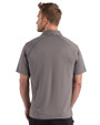 Los Angeles Dodgers Cutter & Buck Prospect Epic Confidence Recycled Textured Stretch Mens Sport Polo Elemental Grey Back