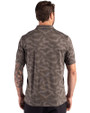Minnesota Twins Cooperstown Cutter & Buck Coastline Epic Comfort Camo Print Recycled Mens Polo Elemental Grey Back