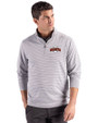 San Francisco Giants Cooperstown Cutter & Buck Forge Epic Confidence Recycled Double Stripe Mens Quarter Zip Polished/White Front
