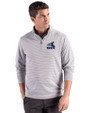 Chicago White Sox Cooperstown Cutter & Buck Forge Epic Confidence Recycled Double Stripe Mens Quarter Zip Polished/White Front