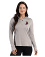 St. Louis Cardinals Cooperstown Cutter & Buck Forge Epic Confidence Recycled Womens Quarter Zip Polished Heather Front