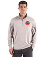 HoustonAstrosCooperstown- Cutter & Buck Forge Epic Confidence Recycled Mens Quarter Zip Polished Heather Front