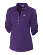 Kansas State Wildcats Cutter & Buck Womens Elbow-Sleeve Thrive Polo College Purple Mannequin