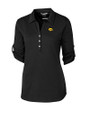 Iowa Hawkeyes Cutter & Buck Womens Elbow-Sleeve Thrive Polo Black Mannequin