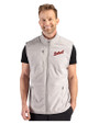 Detroit Tigers Cooperstown Cutter & Buck Hunts Point Epic Comfort Recycled Mens Fleece Vest Polished Medium Gray Front
