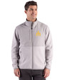 Seattle Mariners Cooperstown Cutter & Buck Hunts Point Epic Comfort Recycled Fleece Mens Hybrid Jacket Polished Medium Gray Front