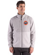 HoustonAstrosCooperstown- Cutter & Buck Hunts Point Epic Comfort Recycled Fleece Mens Hybrid Jacket Polished Medium Gray Front