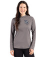 Washington Nationals Cooperstown Cutter & Buck Prospect Epic Confidence Recycled Womens Hooded Pullover Elemental Grey Front