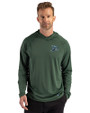 Tampa Bay Rays Cooperstown Cutter & Buck Prospect Epic Confidence Recycled Mens Hooded Pullover Hunter Green Front