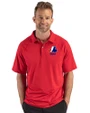 Montreal Expos Cooperstown Cutter & Buck Prospect Recycled Featherlight Stretch Mens Sport Polo Red Front
