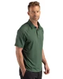 Tampa Bay Rays Cooperstown Cutter & Buck Prospect Epic Confidence Recycled Textured Stretch Mens Sport Polo Hunter Green Side