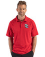 Washington Nationals Cooperstown Cutter & Buck Prospect Epic Confidence Recycled Textured Stretch Mens Sport Polo Red Front