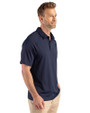 Detroit Tigers Cooperstown Cutter & Buck Prospect Epic Confidence Recycled Textured Stretch Mens Sport Polo Navy Blue Side