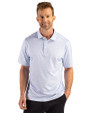 Cutter & Buck Pike Epic Confidence Recycled Fern Print Mens Polo Atlas Light Blue Front