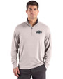 San Francisco Giants Mono Cutter & Buck Forge Epic Confidence Recycled Stretch Mens Quarter Zip Polished Heather Front