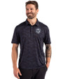 Washington Nationals Mono Cutter & Buck Coastline Epic Comfort Recycled Camo Print Mens Polo Navy Blue Front