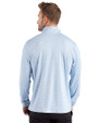 Atlanta Braves Mono Cutter & Buck Forge Epic Confidence Recycled Double Stripe Stretch Mens Quarter Zip Atlas/White Back