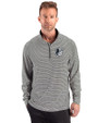 Baltimore Orioles Mono Cutter & Buck Forge Epic Confidence Recycled Double Stripe Stretch Mens Quarter Zip Black/White Front
