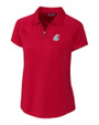 Washington State Cougars Cutter & Buck Forge Stretch Womens Short Sleeve Polo Cardinal Red Mannequin