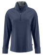 Cutter & Buck Forge Epic Confidence Recycled Stretch Womens Quarter Zip Dark Navy Blue Heather Mannequin