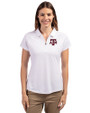 Texas A&M Aggies Cutter & Buck Forge Stretch Womens Short Sleeve Polo White Front