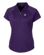 Kansas State Wildcats Cutter & Buck Forge Stretch Womens Short Sleeve Polo College Purple Mannequin