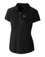 Miami Hurricanes Cutter & Buck Forge Stretch Womens Short Sleeve Polo Black Mannequin