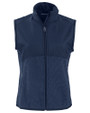 Cutter & Buck Hunts Point Epic Comfort Recycled Fleece Womens Full Zip Vest Navy Blue Mannequin
