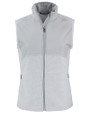 Cutter & Buck Hunts Point Epic Comfort Recycled Fleece Womens Full Zip Vest Polished Medium Gray Mannequin