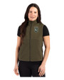 Kansas City Royals Mono Cutter & Buck Hunts Point Epic Comfort Recycled Fleece Womens Full Zip Vest Poplar Front
