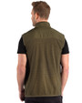 New York Mets Mono Cutter & Buck Hunts Point Epic Comfort Recycled Fleece Mens Full Zip Vest Poplar Back