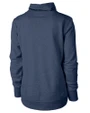Arizona Wildcats Cutter & Buck Saturday Cotton Blend Womens Funnel Neck Sweatshirt Navy Blue Heather Mannequin Back