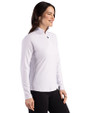Los Angeles Dodgers Mono Cutter & Buck Prospect Epic Confidence Recycled Textured Stretch Womens Quarter Zip White Side