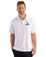 St. Louis Cardinals Mono Cutter & Buck Prospect Epic Confidence Recycled Textured Stretch Mens Sport Polo White Front