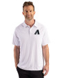 Arizona Diamondbacks Mono Cutter & Buck Prospect Epic Confidence Recycled Textured Stretch Mens Sport Polo White Front