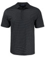 Cutter & Buck Pike Recycled Shadow Check Print Mens Polo Black Mannequin